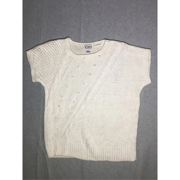 Womens Koret Blouse Size Large Multi Texture Sweater Hand Knit Minimalist - Picture 1 of 6